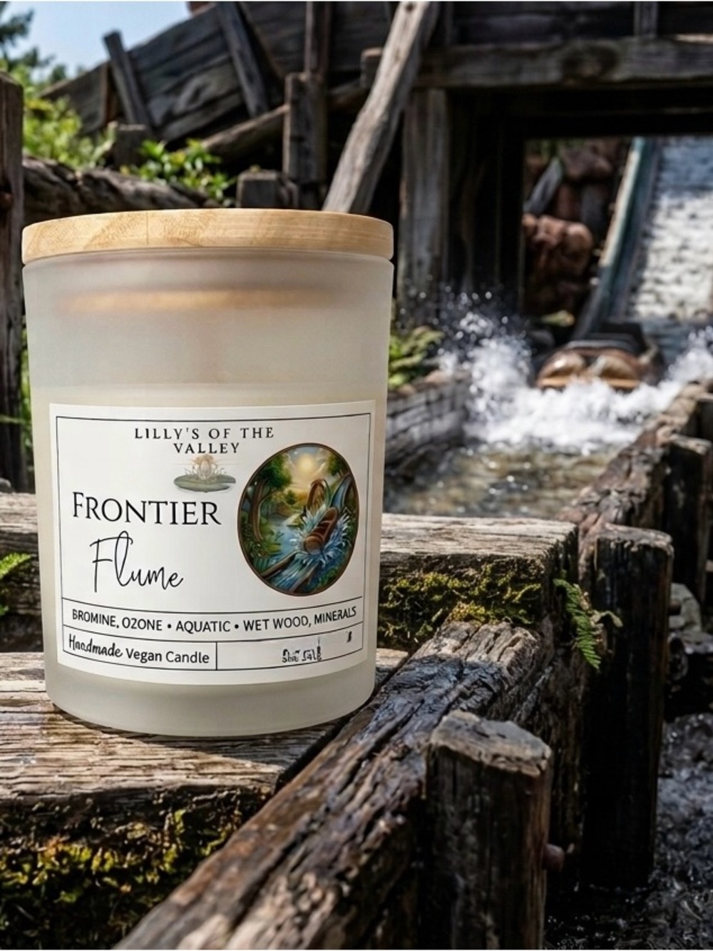 Frontier Flume Coconut Apricot Soy Wax Candle